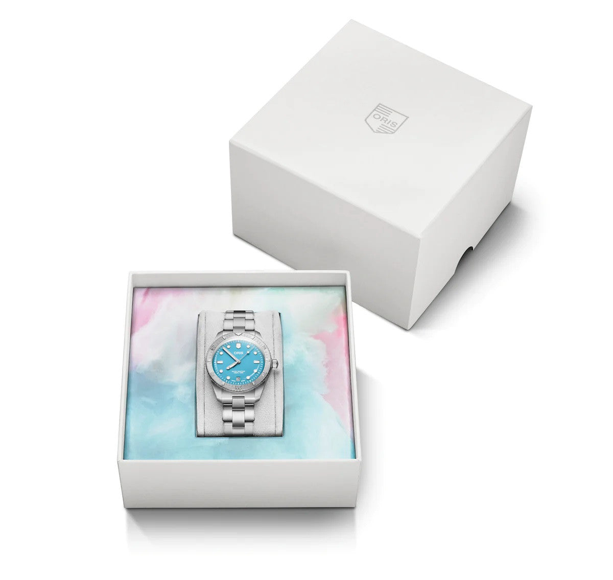 oris divers sixty five blue cotton candy stainless steel 01 733 7771 4055-07 8 19 18