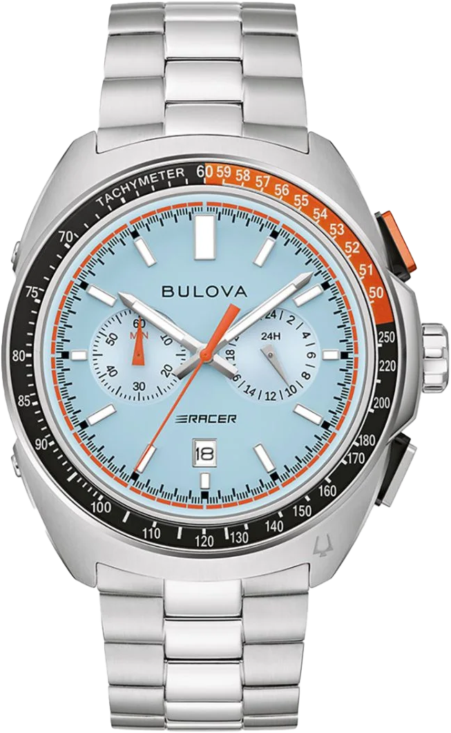 bulova racer chronograph mens quartz watch 98b432