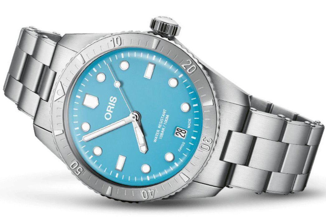 oris divers sixty five blue cotton candy stainless steel 01 733 7771 4055-07 8 19 18