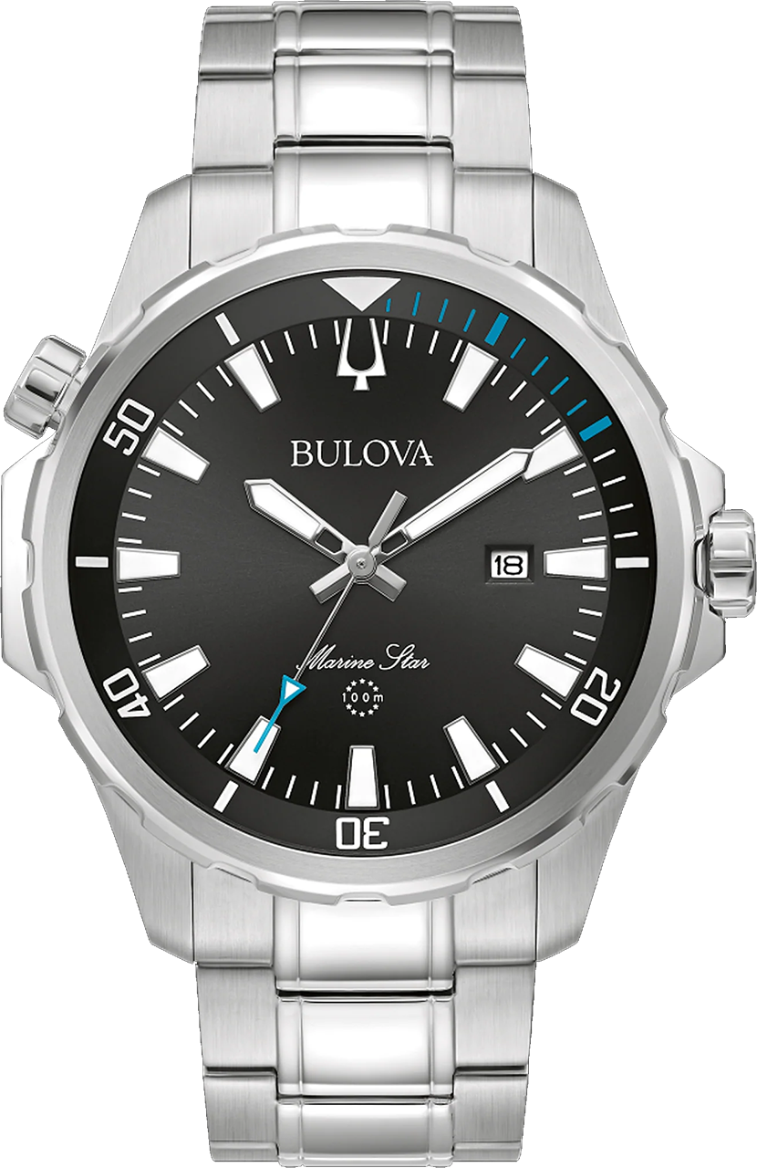 bulova marine star mens watch 96b382