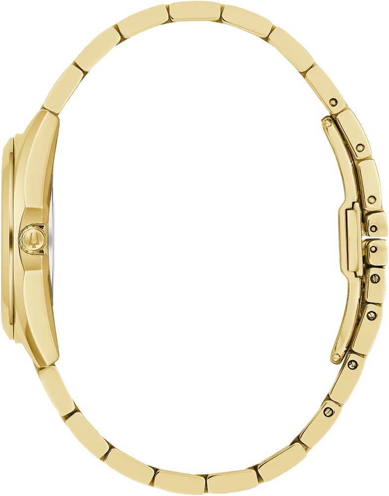 bulova ladies gold diamond set watch 97p172