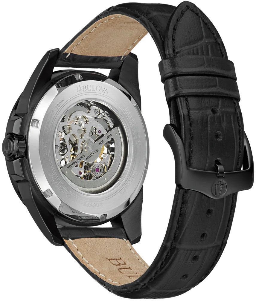 bulova twilight mens skeleton watch 98a304