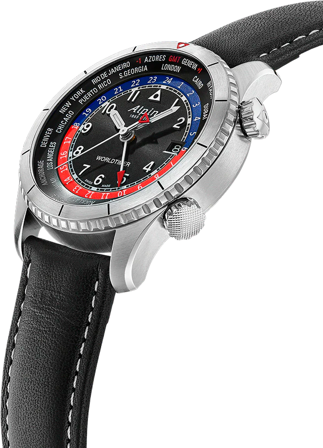 alpina startimer pilot quartz gmt mens quartz watch al-255brb4s26