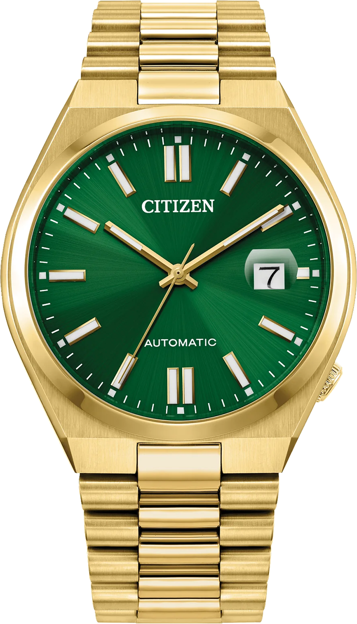 citizen tsuyosa mens automatic movement watch green dial nj0152-51x