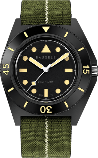 Bausele 39.5mm Sydney Diver Black - Starbuy Australia