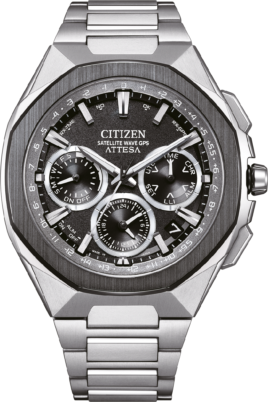Citizen Attesa Mens Solar Power Satellite Wave Watch CC4104-53E