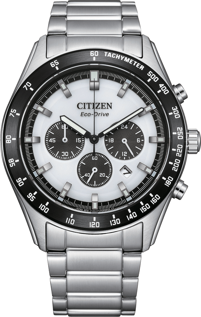 Citizen Chronograph Panda Dial Mens Watch CA4674-58A