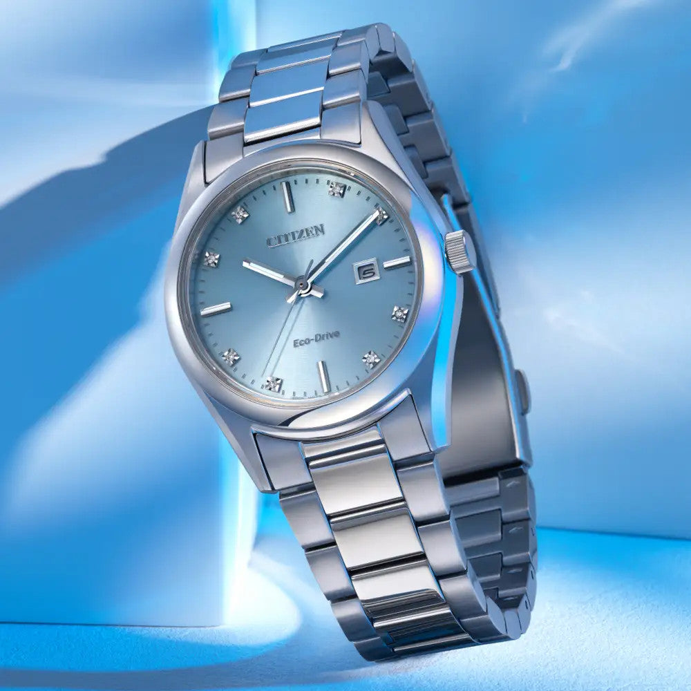 citizen ladies eco drive solar power 33mm dress watch ew2700-54l