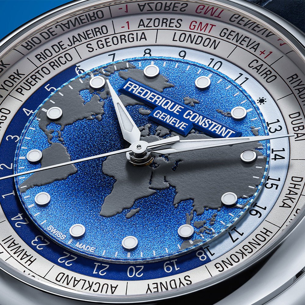 Frederique Constant Manufacture Worldtimer 40mm FC-719BLW3H6 - Starbuy Australia