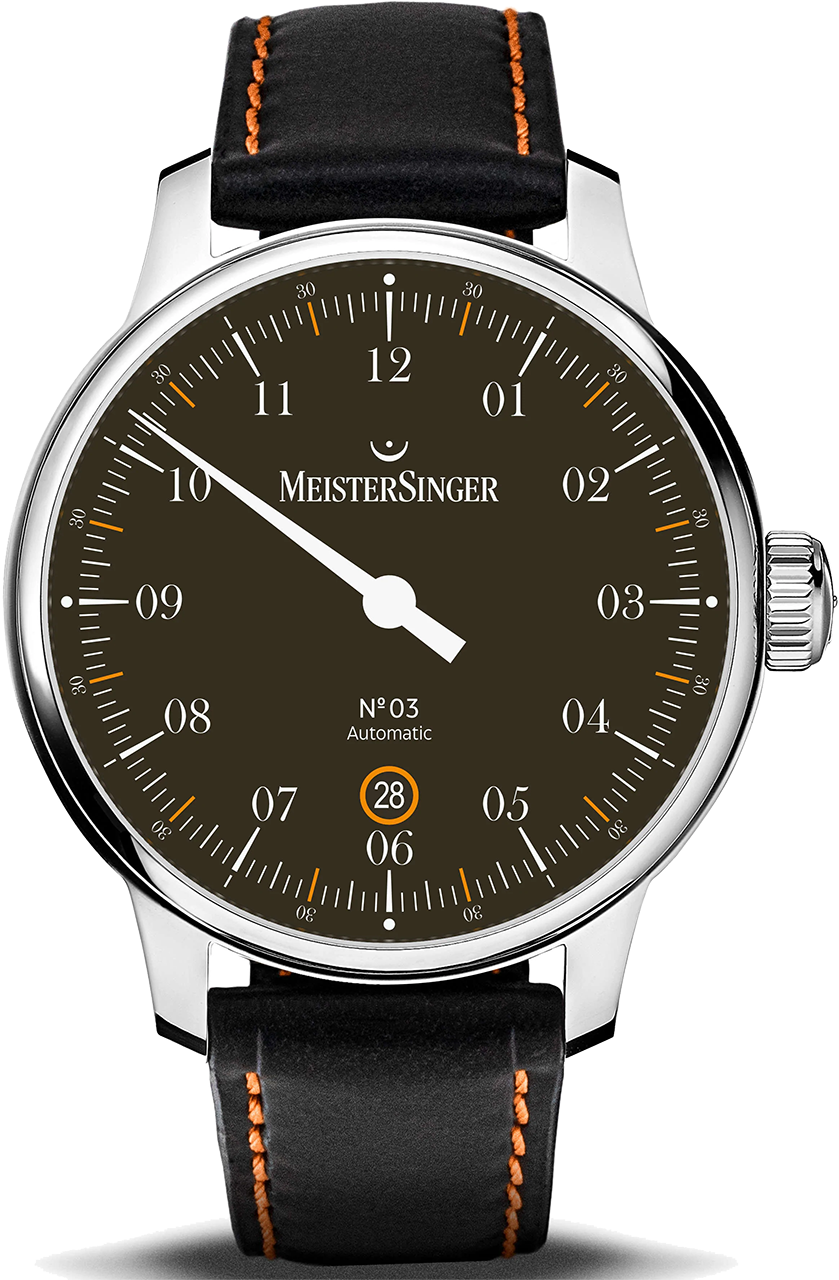 meistersinger single hand swiss mens watch dm902c
