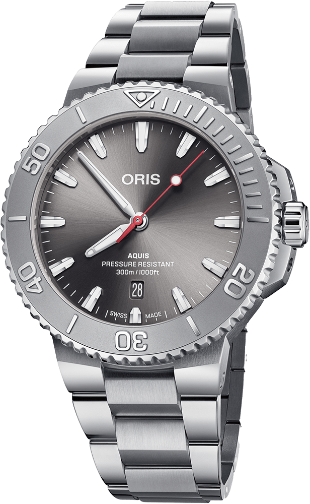 Oris Aquis 01 733 7789用シルバーベルト 23mm Oris Aquis 43.5mm Mens Swiss Watch 01 733 7789 4153-07 8 23 04PEB