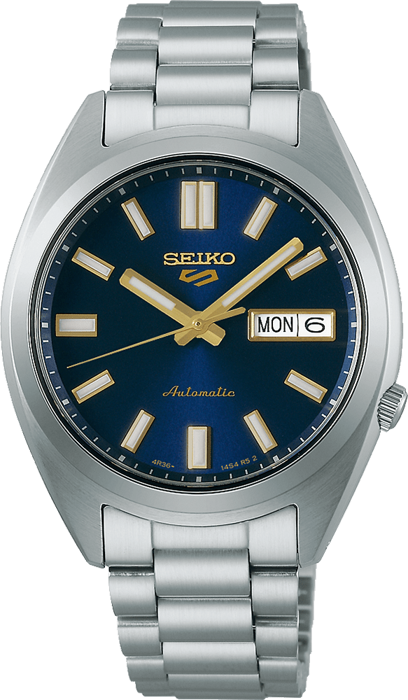 Seiko Sports SNXS Vintage Gold Blue Mens Watch SRPL55K