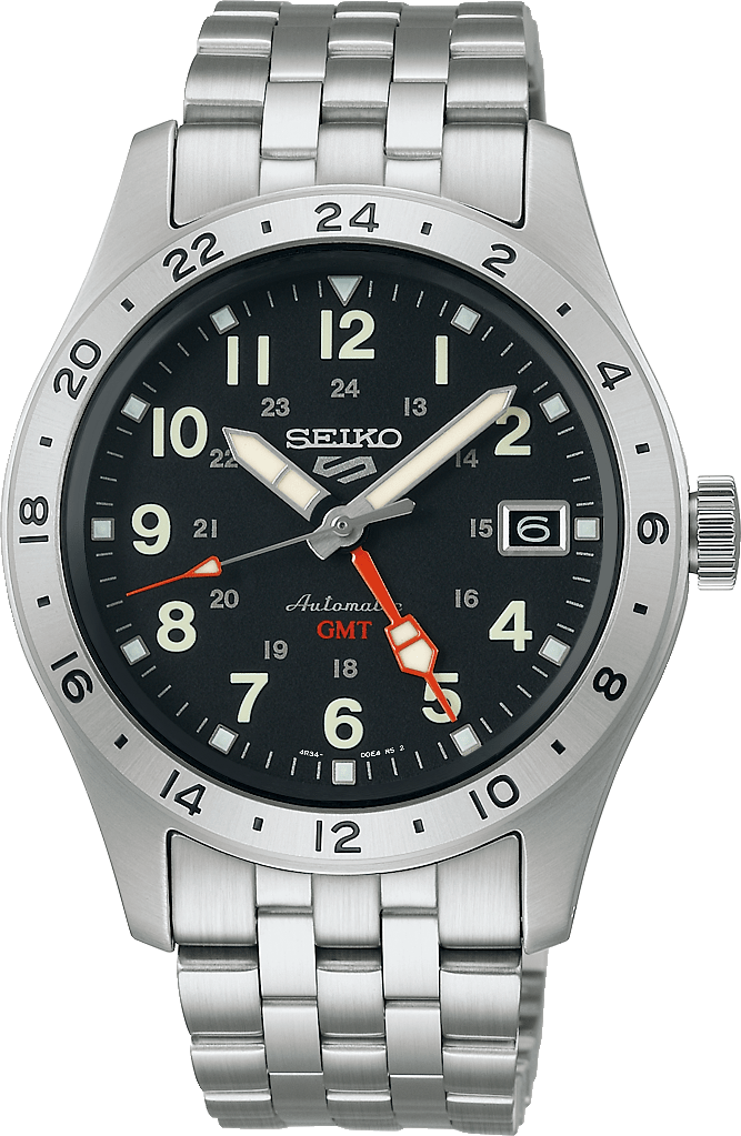 Seiko Sports GMT Black Dial Watch SSK023 SSK023K SSK023K1
