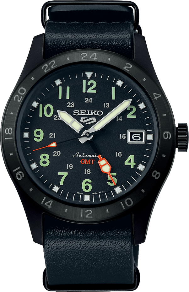 Seiko Sports GMT Black Dial Watch SSK025 SSK025K SSK025K1