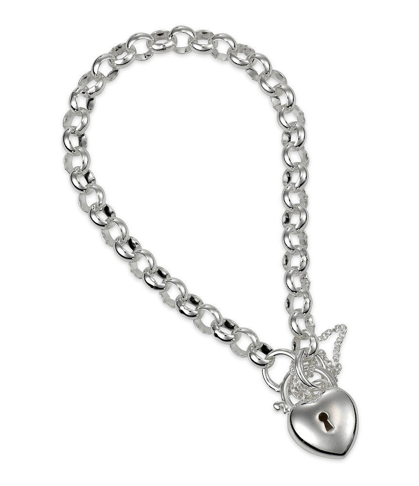 Silver Padlock Bracelet B4PH15/19 - Starbuy Australia