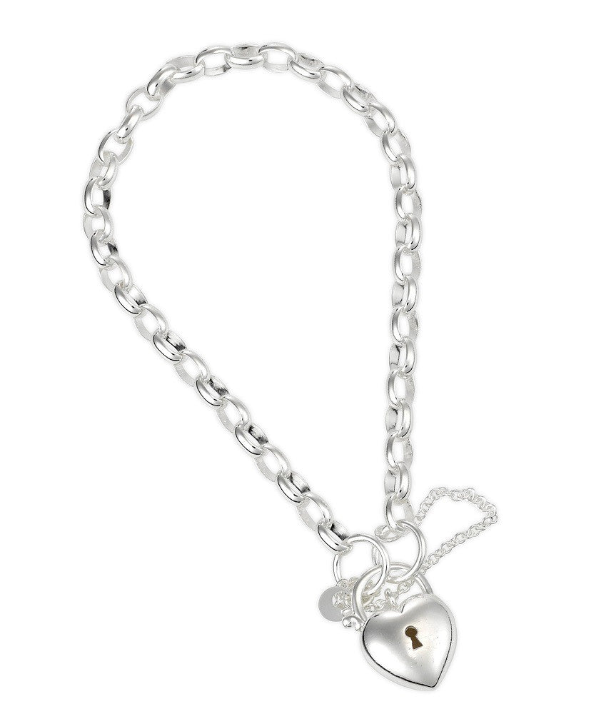 Silver Padlock Bracelet BO3PH13/19 - Starbuy Australia