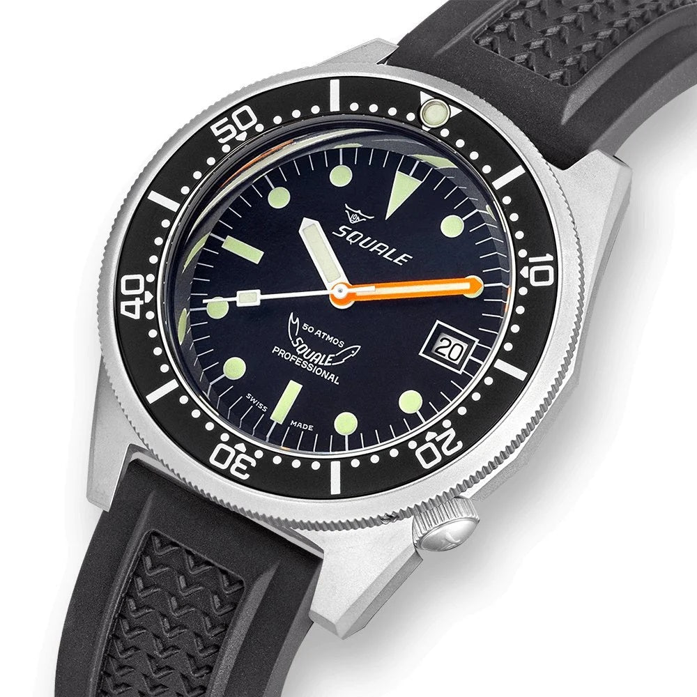 Squale 1521 Black Blasted 42mm 1521BKBL.VO - Starbuy Australia