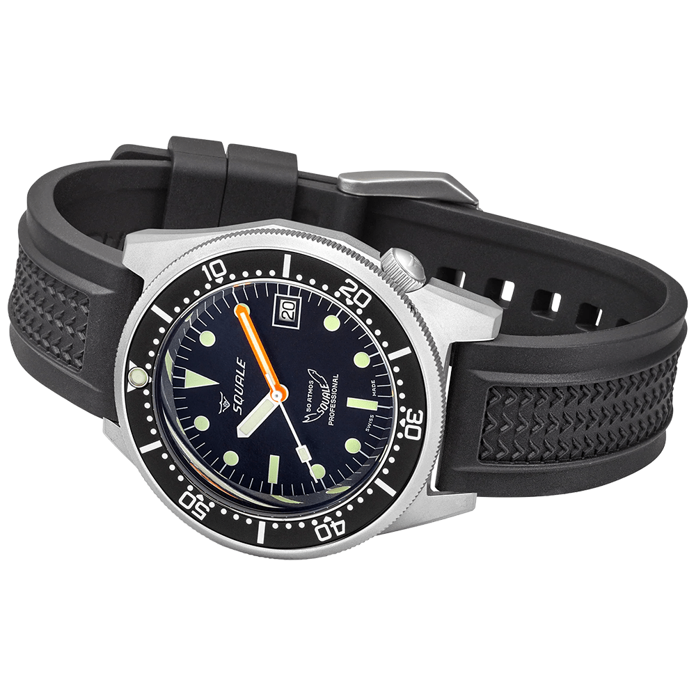 Squale 1521 Black Blasted 42mm 1521BKBL.VO - Starbuy Australia
