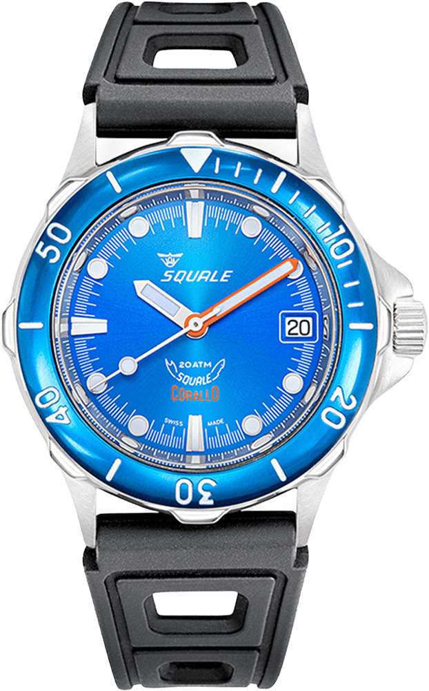 Squale 36.8mm CORALBLBL.RBK - Starbuy Australia