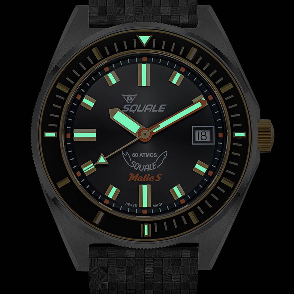Squale 39.5mm MATICGBKBK.MRKB - Starbuy Australia