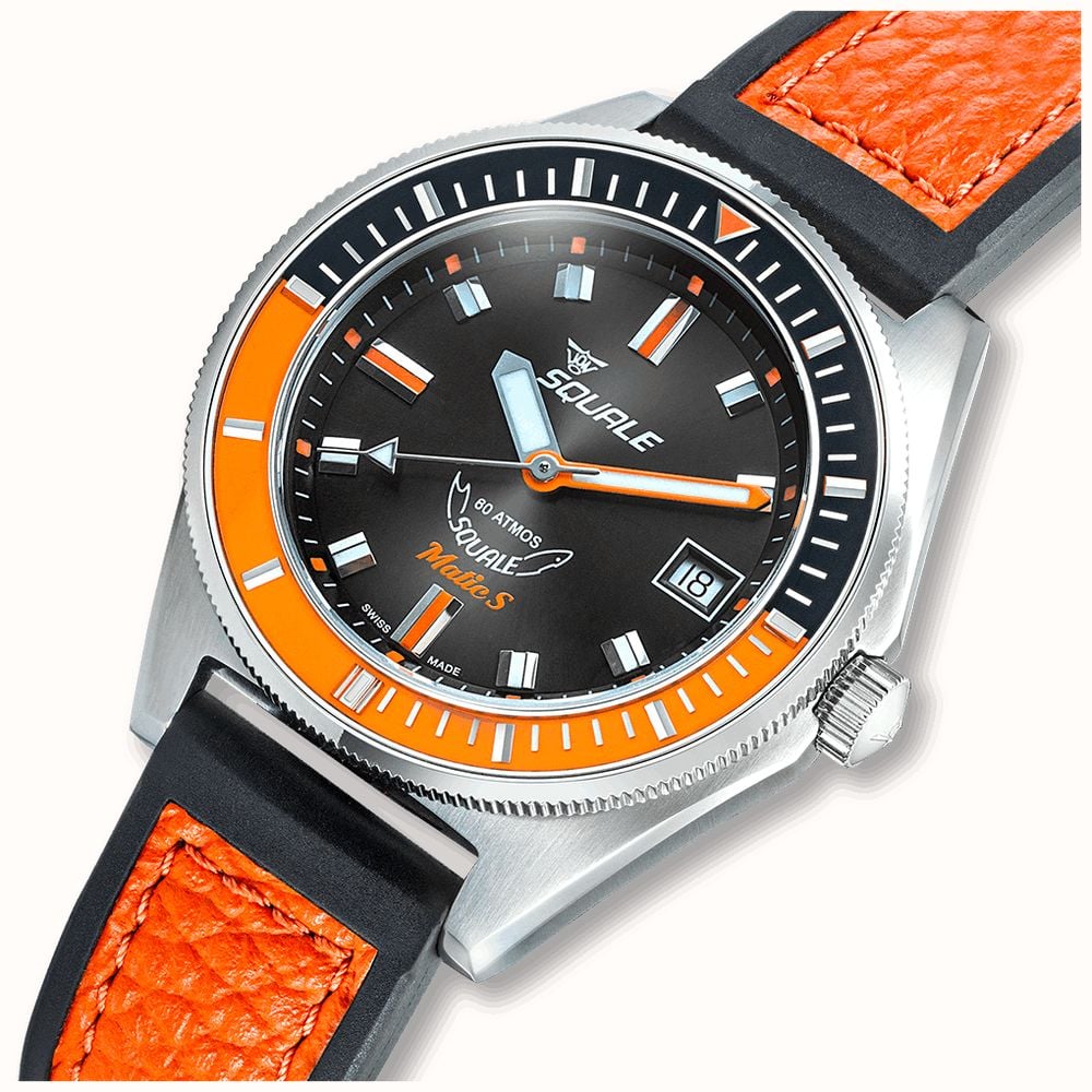 Squale 39.5mm MATICGBKBK.RLOR - Starbuy Australia