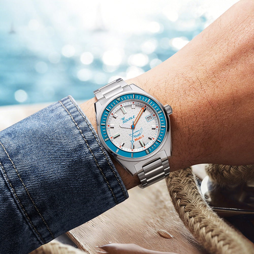 Squale Matic 39.5mm MATICLBWT.SSBX - Starbuy Australia