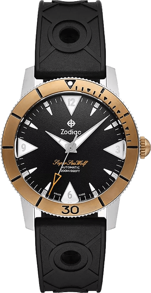 Zodiac Super Sea Wolf Skin Diver Automatic Mens Swiss Watch ZO9216