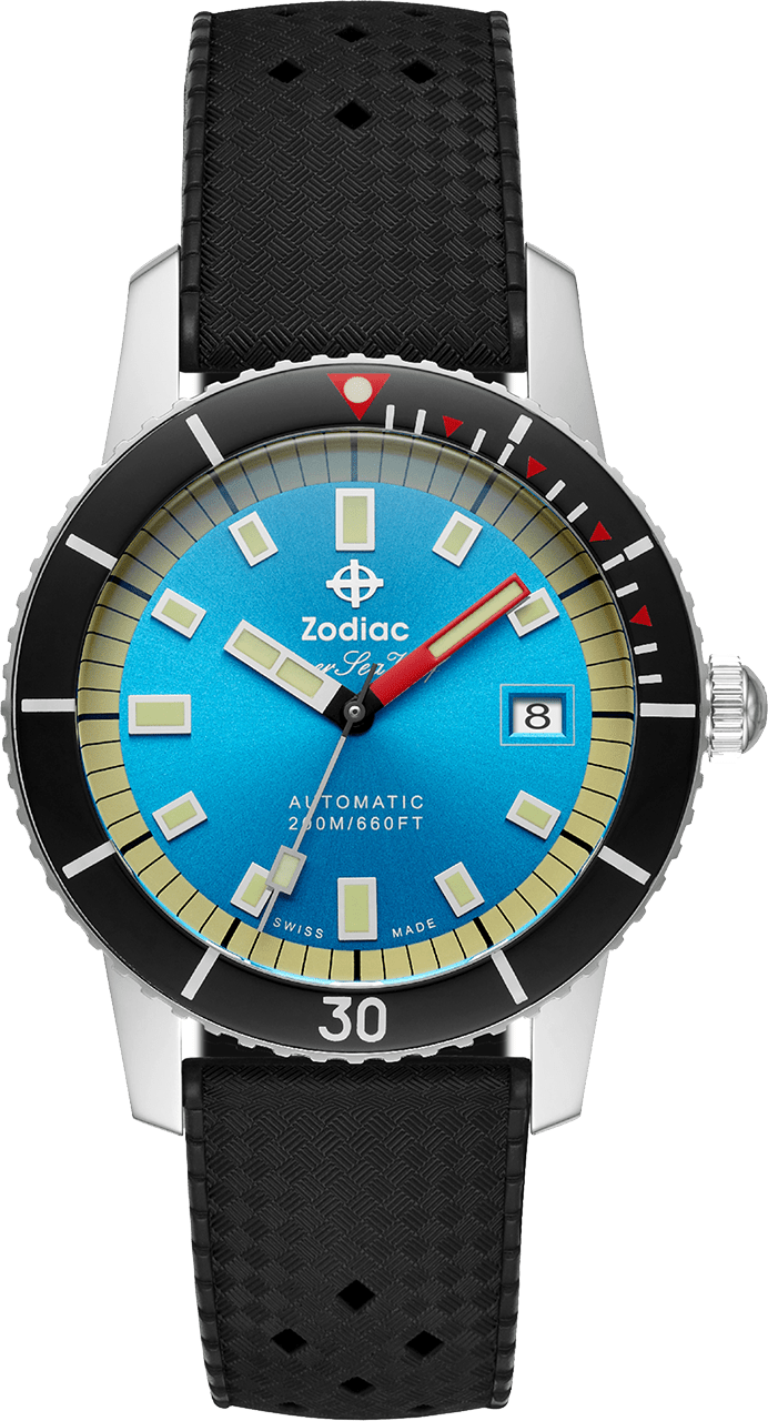 Zodiac Super Sea Wolf Diver Automatic Mens Swiss Watch ZO9275