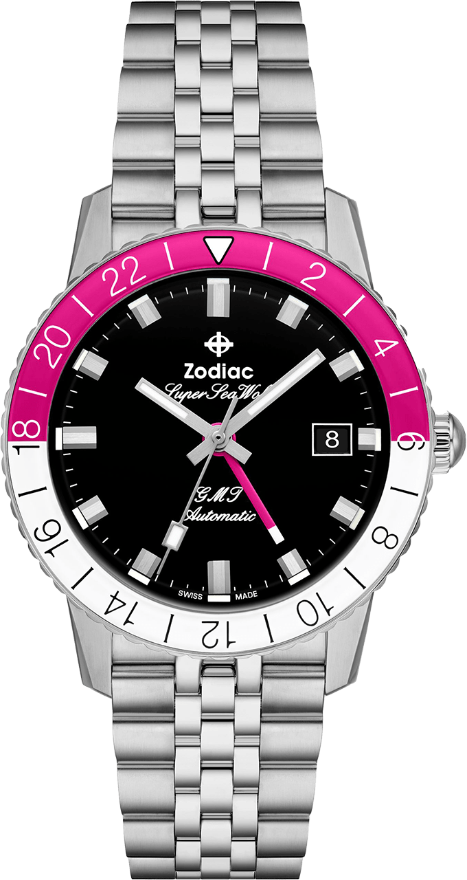 Zodiac Super Sea Wolf Automatic Mens Swiss GMT Watch ZO9416