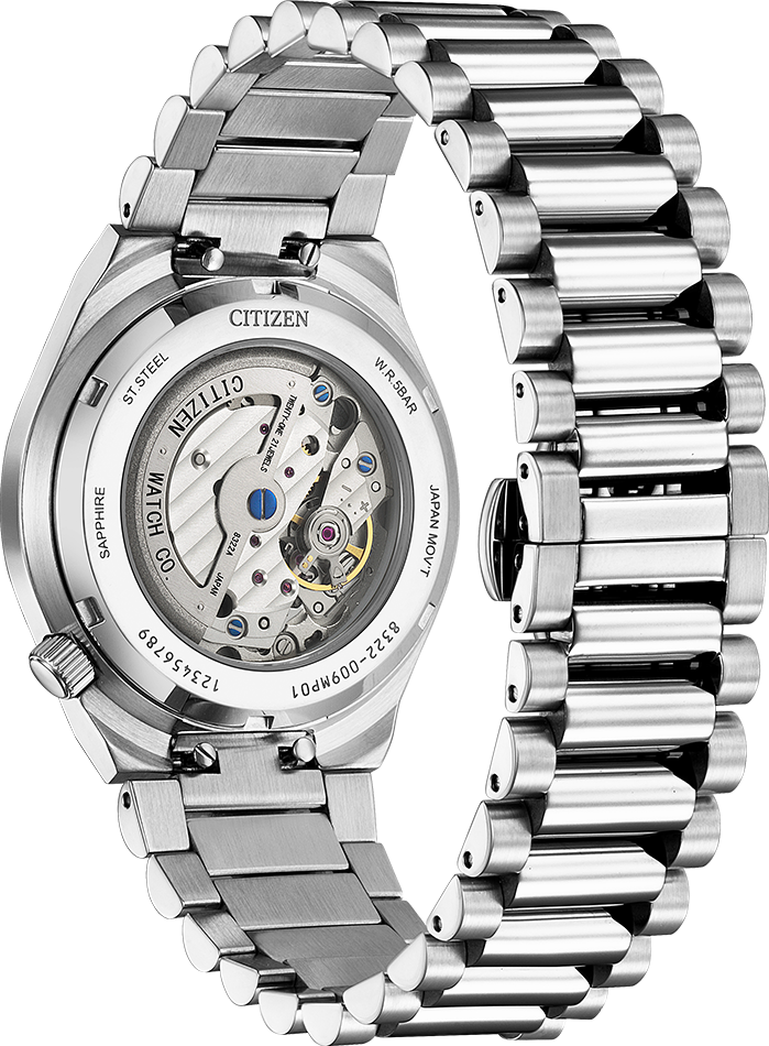 citizen tsuyosa mens small seconds automatic movement watch blue dial nk5010-51l
