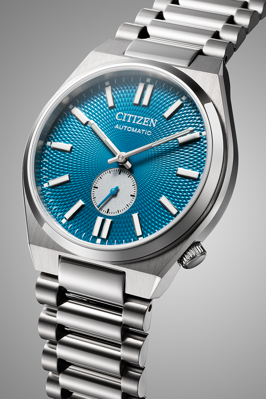 citizen tsuyosa mens small seconds automatic movement watch blue dial nk5010-51l