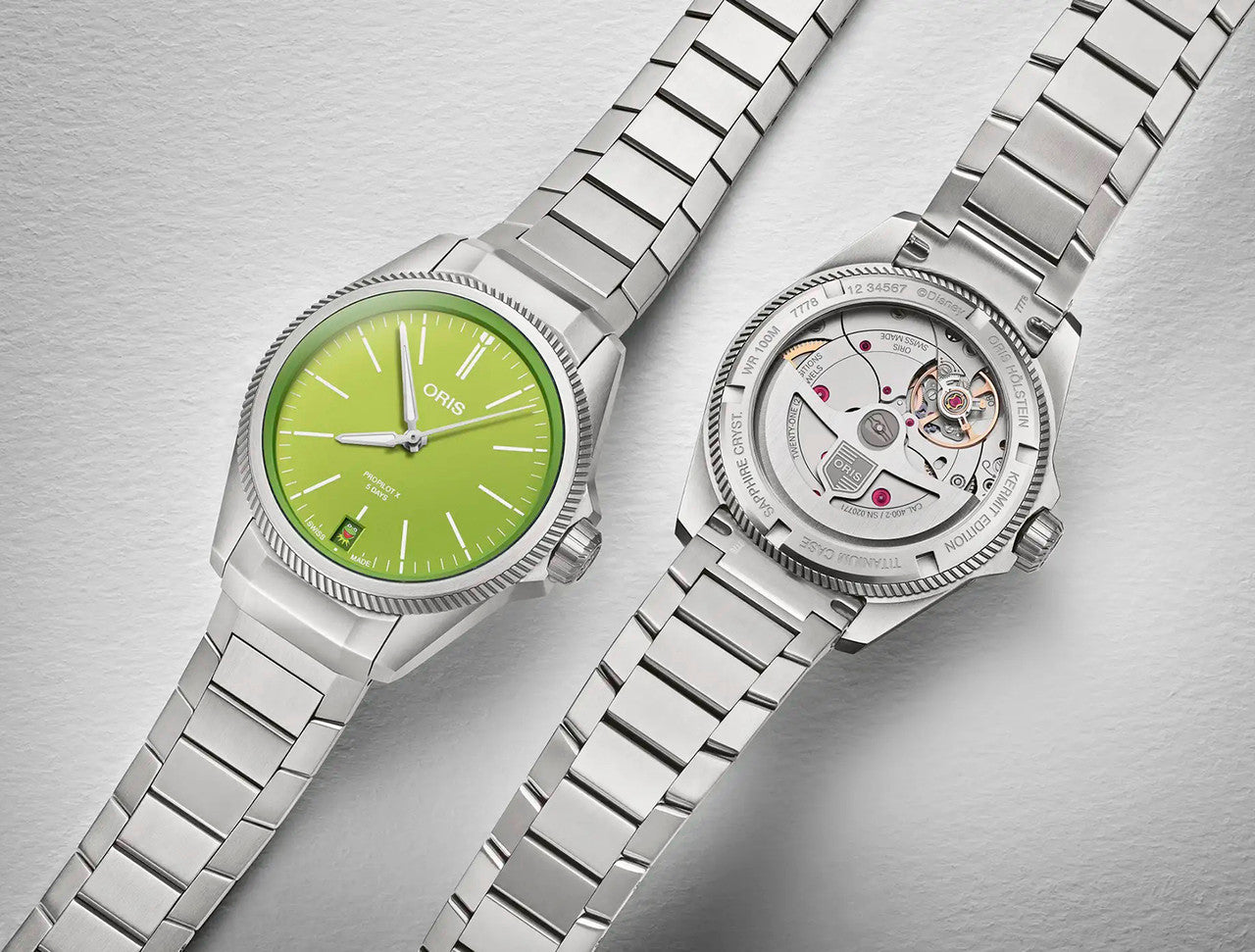 oris porpilot x kermit edition 01 400 7778 7157-set