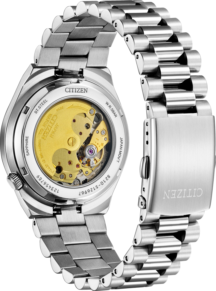 citizen tsuyosa mens automatic movement watch orange dial nj0151-88z