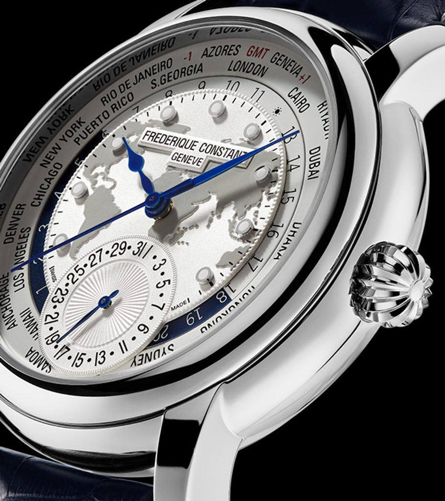 frederique constant mens worldtimers swiss watch fc-718wm4h6