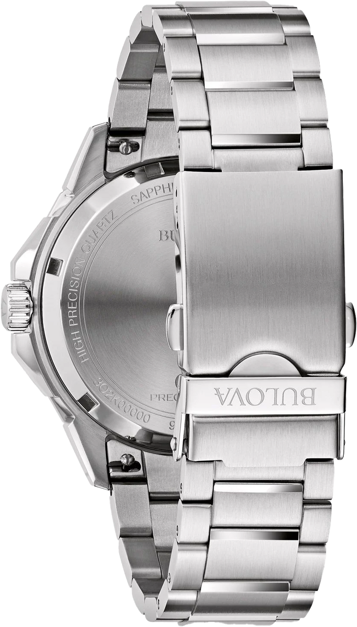 bulova marine star precisionist mens stainless steel watch 96b434