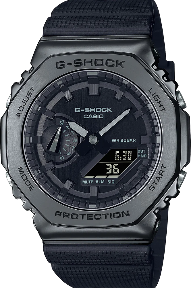 g-shock casioak black analogue digital series mens watch gm2100bb-1a