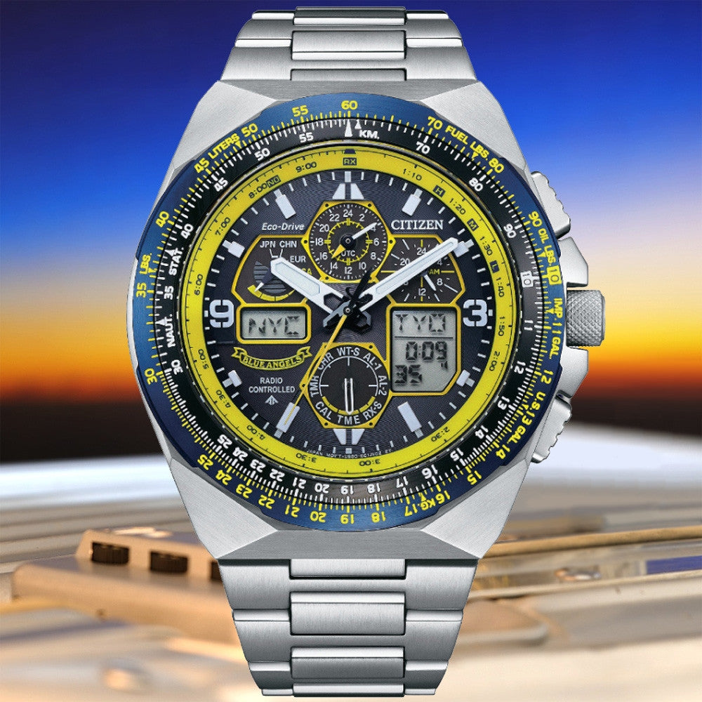 citizen promaster mens solar power blue angels watch jy8125-54l