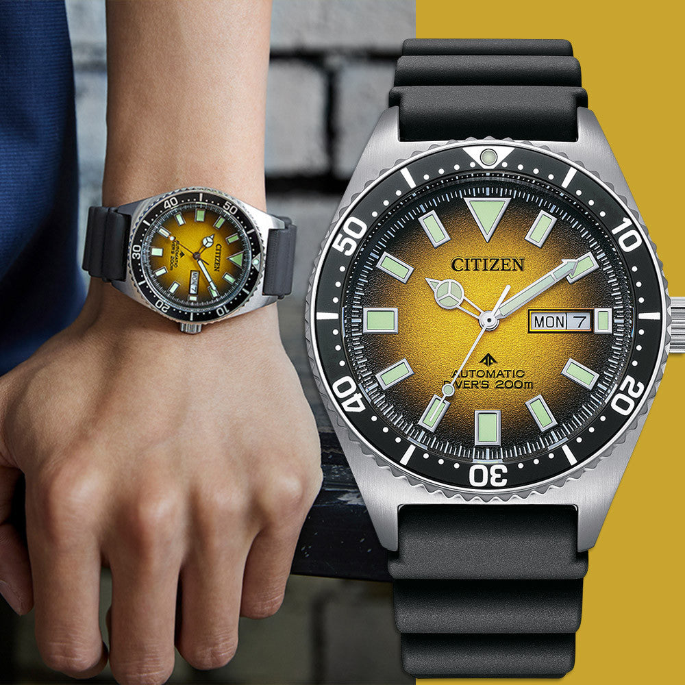citizen mechanical automatic mens 200m divers ny0120-01x