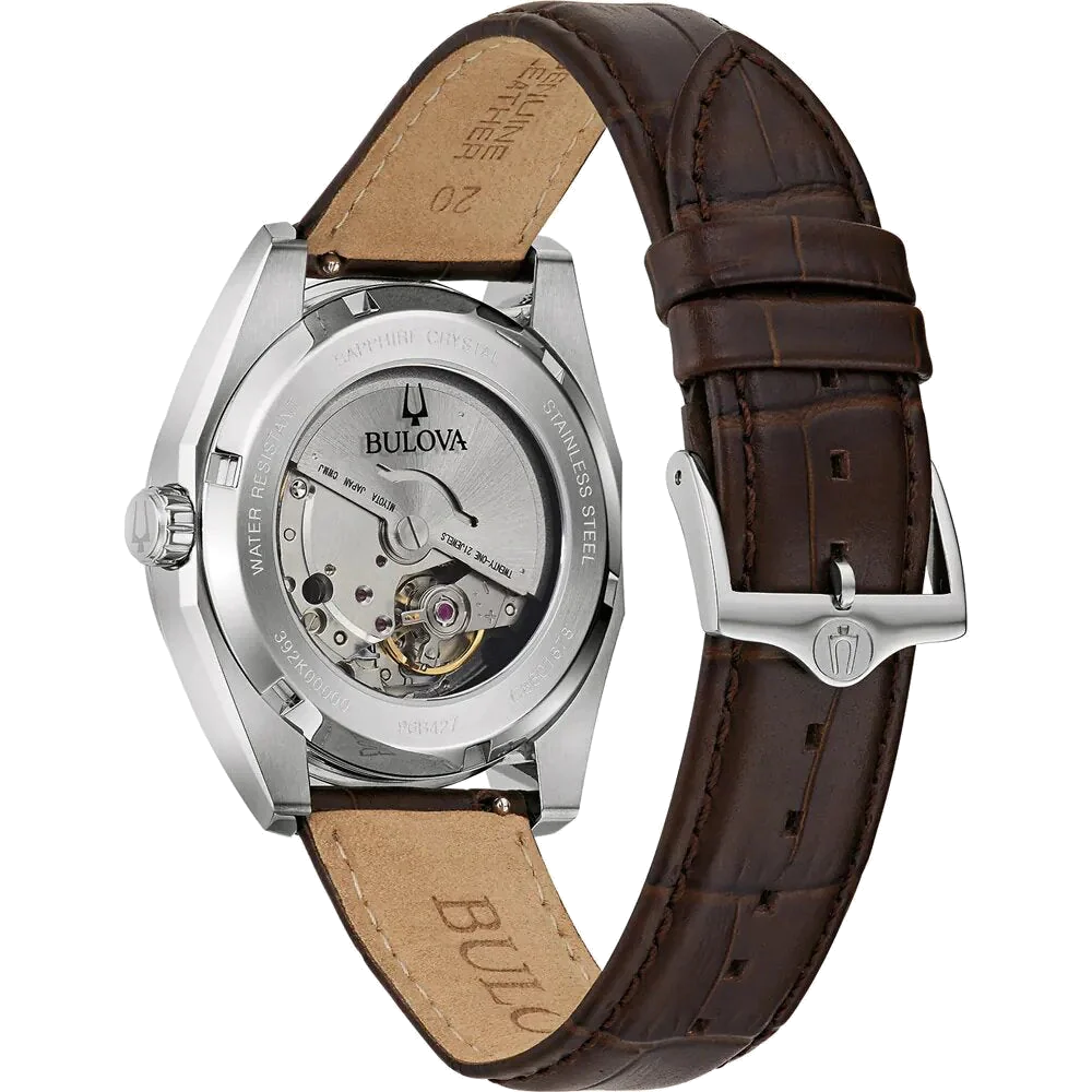 bulova surveyor series automatic mens 39mm watch with green dial 96b427