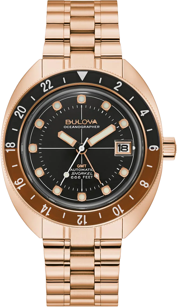 Bulova Oceanographer GMT 41mm Mens Watch 97B215