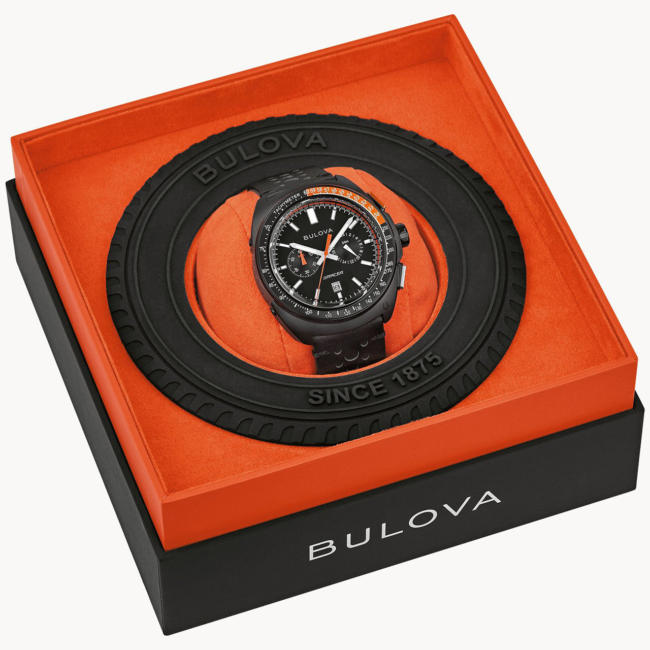 bulova racer chronograph mens quartz watch 98b428