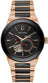 Bulova Latin GRAMMY® Black Dial Rose Gold Stainless Steel Mens Automatic Watch 98A236