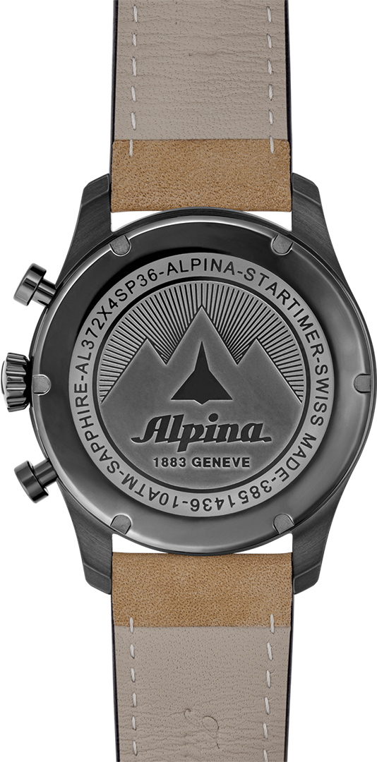 Alpina Startimer Pilot Quartz Big Date Chronograph AL-372GR4FBS26 backplate