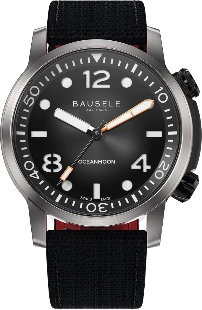bausele oceanmoon v orca black mens automatic swiss watch