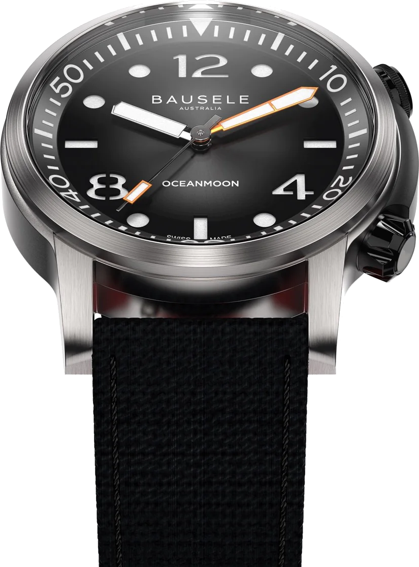 bausele oceanmoon v orca black mens automatic swiss watch