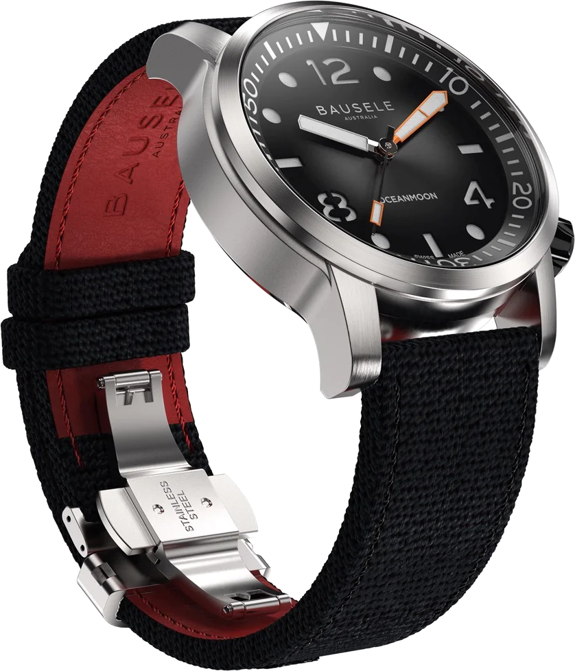 bausele oceanmoon v orca black mens automatic swiss watch