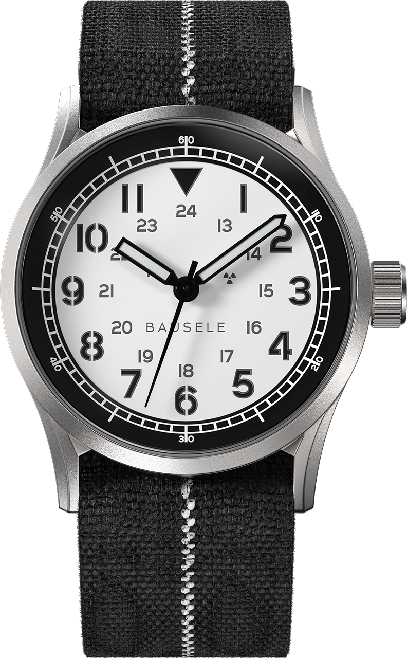 bausele classic field series white watch