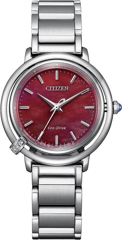 citizen ladies solar power diamond set dress watch em1090-78x
