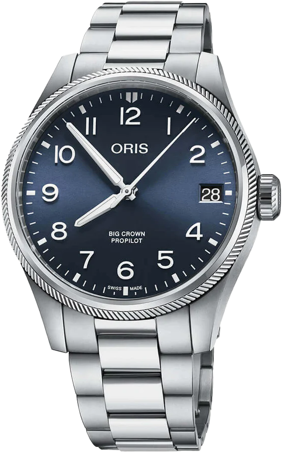 oris big crown propilot 41mm blue dial 01 751 7761 4065-07 8 20 08p