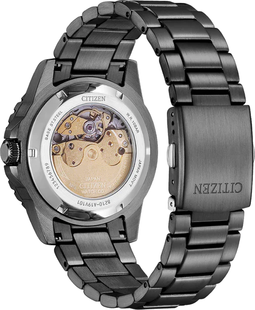 citizen mens mechanical automatic movement sports watch nj0177-84x